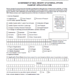 passport application form
